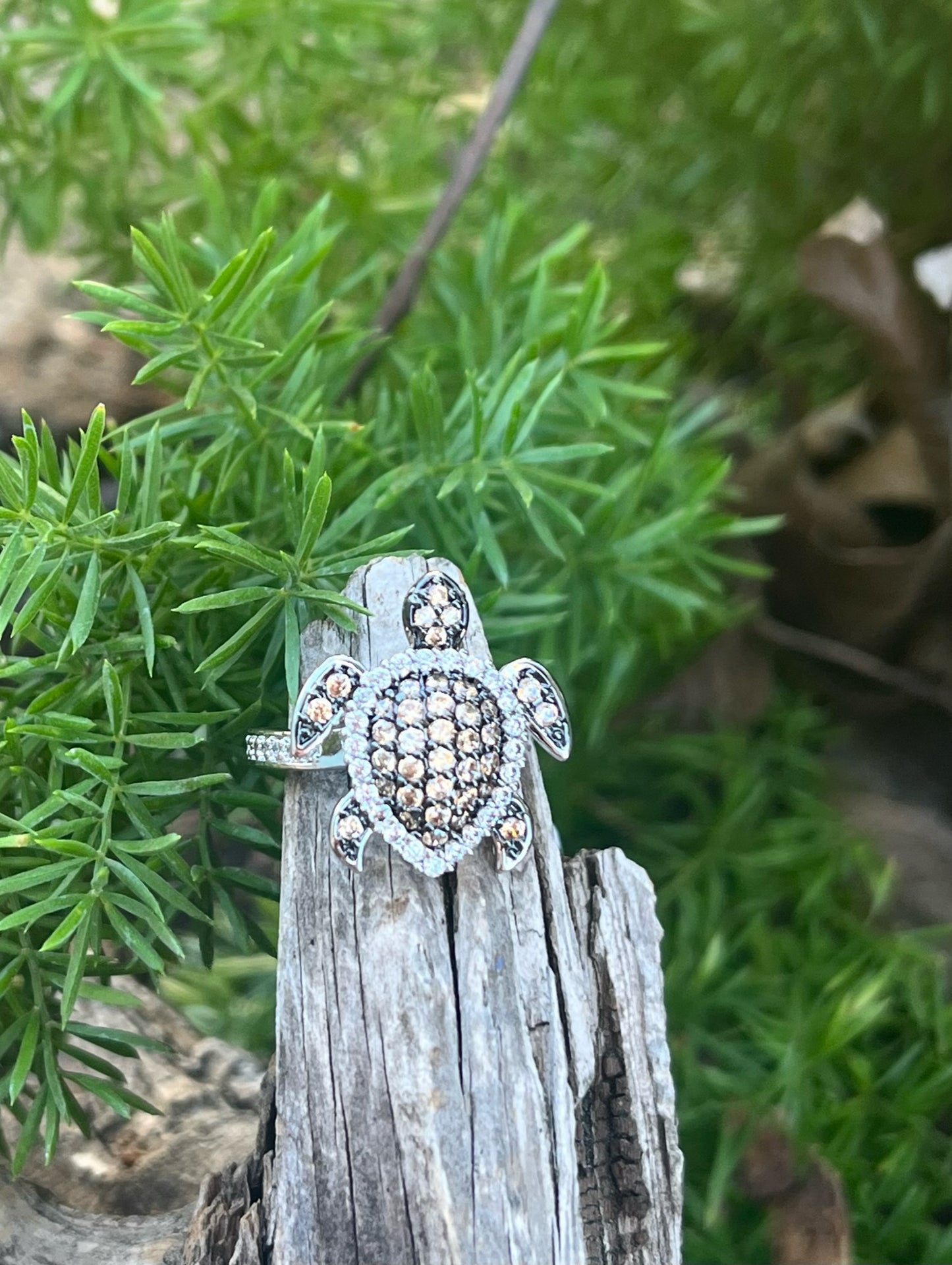 Champagne Turtle Ring (#11)